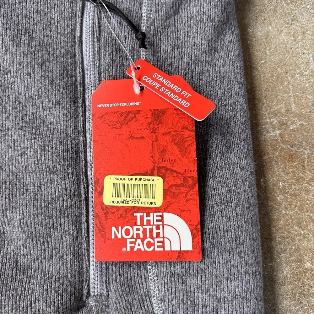 The North Face Gordon Lyons Vest Mens XL Gray Fleece Full Zip Outdoors NWT